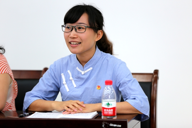 校青年新媒体中心主任庞乾静同学发言.JPG