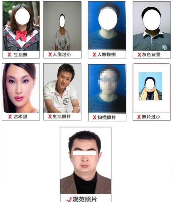 国计算机等级考试网报上传照片不符合要求相片与规范相片对比示意图.jpg