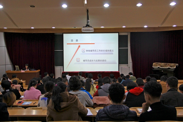 覃萍书记为辅导员们做主题讲座